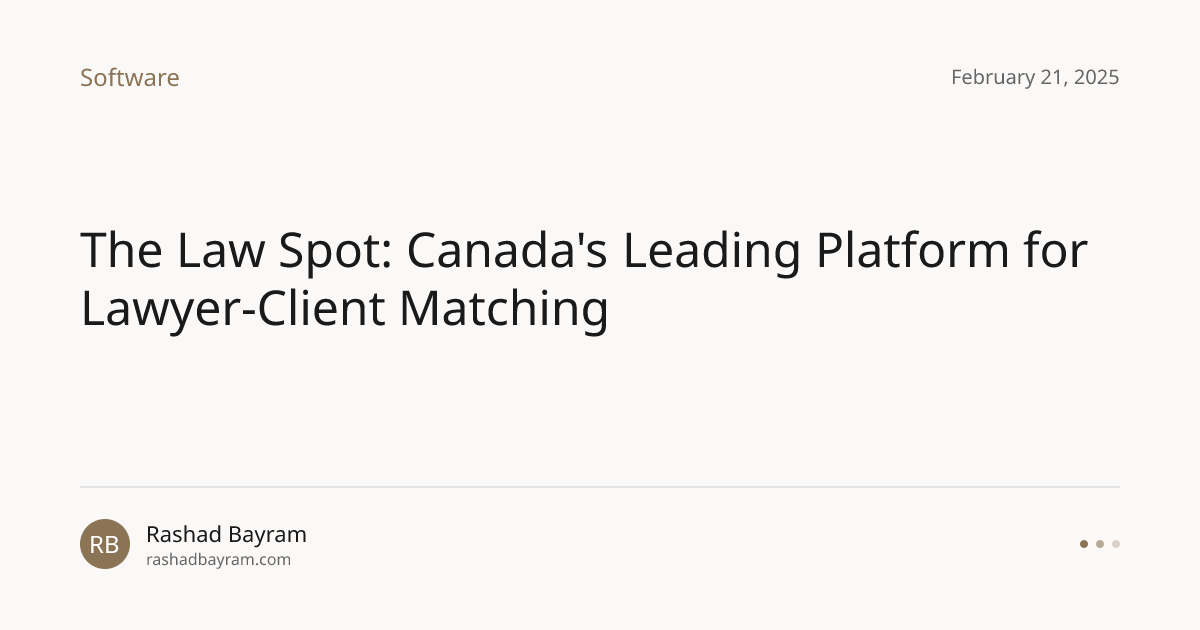 The Law Spot: Canada's Leading Platform for Lawyer-Client Matching ...