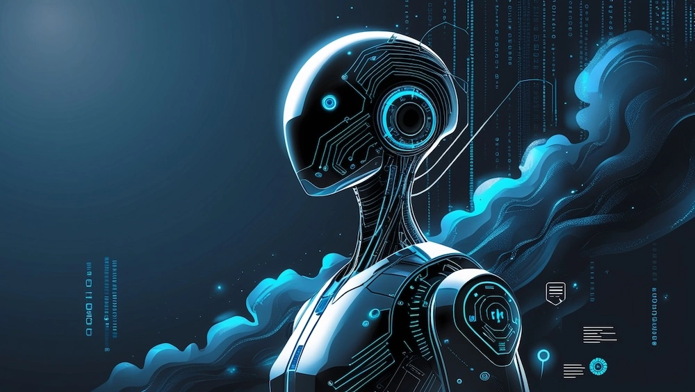 Futuristic AI agents image